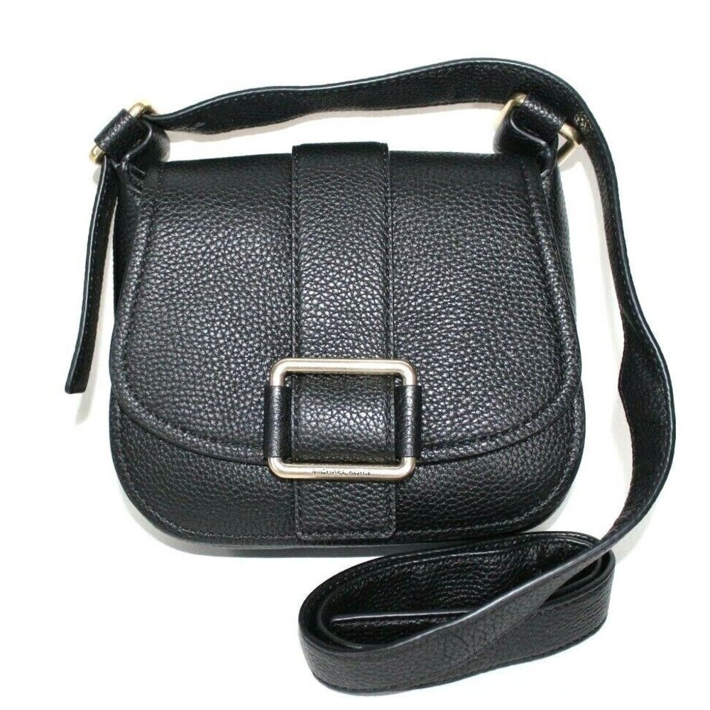 Michael Kors Maxine Women’s Saddle Bag Pebbled Leather Satchel Crossbody Purse
